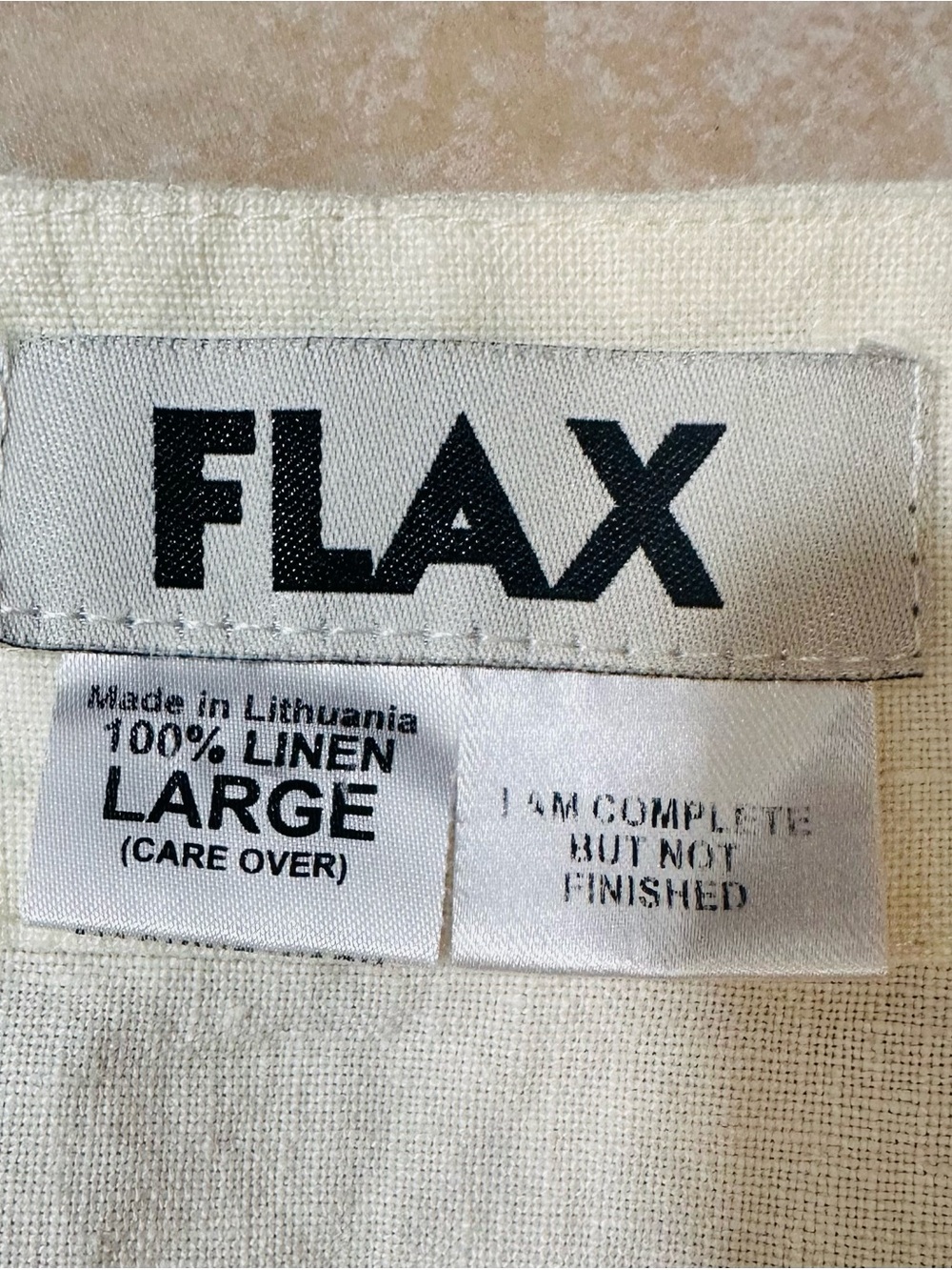 FLAX 100% Linen Buttoned Jacket L Lightweight Lagenlook Breathable Minimalist - Picture 6 of 7